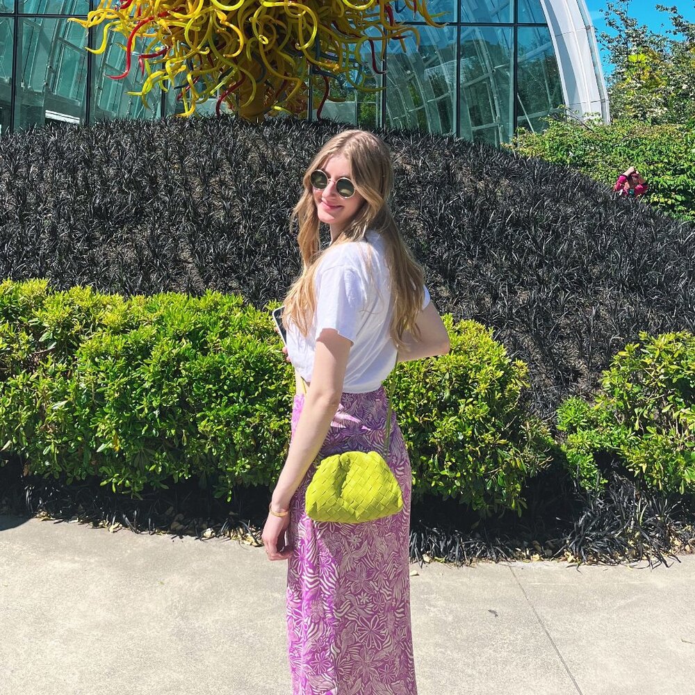 Free People Purple Floral Maxi Skirt